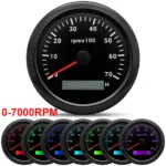 85MM Marine Tachometer Car Boat Tacho Gauge Digital Hourmeter 0-7000 RPM NEW - Image 2