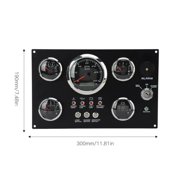 24V 3000 RPM Marine Engine Boat Instrument Panel