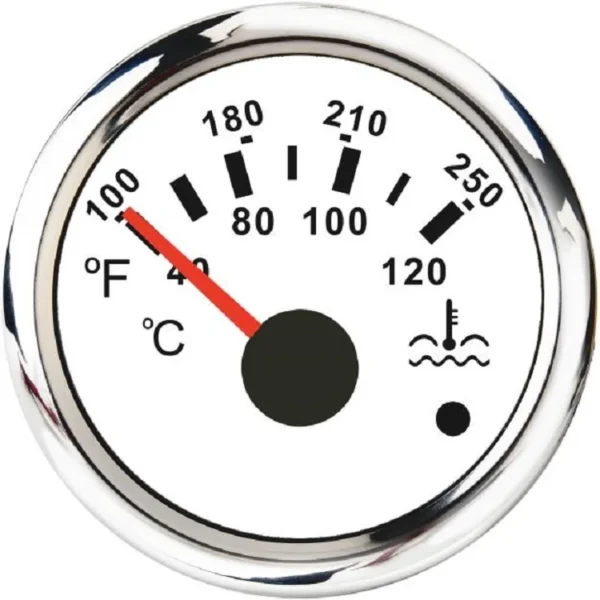52mm daytona Vintage Series Electrical Amber White LED Car Water Temp Gauge 40-120 Fahrenheit
