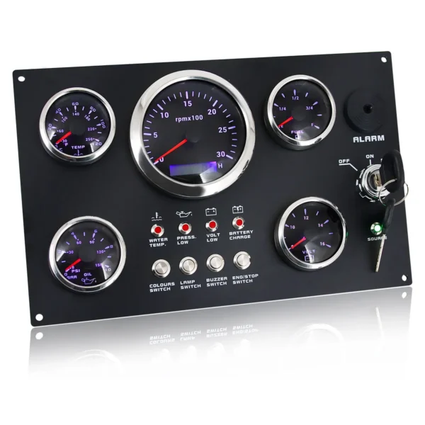 Marine Engine Instrument Gauge Panel. Compatible All Vessels