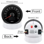 85MM Black GPS Speedometer 120MPH Gauge Waterproof for Motorcycles Boat Car ATV - Image 3