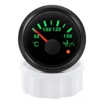 2 52MM Boat Car Oil Temp Gauge 50-150 Temperature Meter 7Colors LED With Alarm - Image 2
