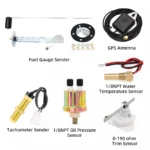 7 Gauge Set 85mm GPS Speedometer 120km 80MPH Tacho Fuel Temp Oil Volt Trim - Image 4