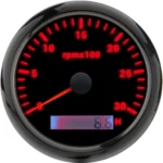 Tachometer RPM Gauge 3000 RPM Trucks Motorcycle Marine Boats 85mm Digital Hour Meter Yellow Light - Image 4