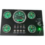 Multi-function Gauge Panel 12V/24V Engine Panel Instrument Assembly with 4 Gauges and Ignition Key