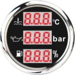 52mm OBD2 Ultra Boost Water Temp Gauge Mount Booster Voltage Liquid Display Dash Meter - Image 3