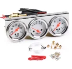 52mm 3 in 1 Triple Gauge Kit Auto Meter POD Car Water Temp Oil Pressure Volt Gauge - Image 3