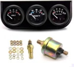 2inch 52mm Triple Gauge Kit Volt Water Temp Oil Press Gauge With Sensor 3 in 1 Car Meter Kit