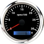 7 Digital Backlights 85mm Diesel Tachometer RPM Gauge REV Counter With Hour Meter 1-8000RPM