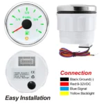 52mm Boat Fuel Level Gauge 240-33ohms 0-90ohms 0-190ohmohms 10-180ohms 240-30ohm 7 Colors LED - Image 4