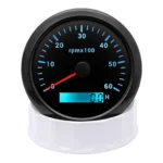 Marine Analog Auto Meter Tachometer Gauge 7000 RPM  Hour Meter Boat RPM