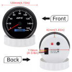 110mm Waterproof GPS Speedometer 160MPH 110mm Tachometer 8000RPM Gauge for Boat - Image 4