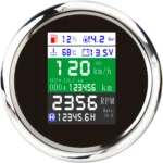 Digital Multi-function Gauge 10Bar Oil Pressure 24V Voltage Diesel Engine Motorcycle GPS Speedometer Tacho RPM - Image 3