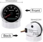 Tachometer 85mm 3-3/8 Boat Tachometer Gauge 7 Color LED RPM Tacometer Meter Automotive Replacement Tachometers 0-4000 RPM Black - Image 3