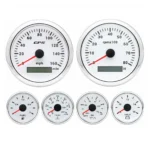 6 Gauge Set 85mm Boat GPS Speedometer 160MPH Tacho 8000rpm &52mm Fuel Oil Press Temp Volt