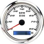85mm 316 Stainless Steel Rim with 4000 RPM Electrical Tachometer Gauge - Image 4