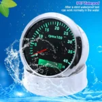 Tachometer 85mm 3-3/8 Boat Tachometer Gauge 7 Color LED RPM Tacometer Meter Automotive Replacement Tachometers 0-4000 RPM Black - Image 5