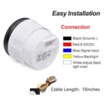 52mm Car Boat Water Temp 40-120?? Temperature Gauge 7 Colors LED M14 Sensor - Image 6