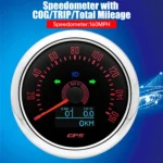 Black Face Silver Waterproof Car Motorcycle Tractor Truck MPH GPS Odometer Speedometer 160mph With Backlight 12V/24V - Image 3