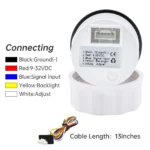 52MM Water Temperature Gauge Temp Meter 0-120 30-250 for Car Boat - Image 6