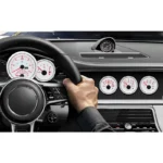 Auto Meter Gauge Kit. 5 Pc. Tach with Mph/Fuel/Oilp/Wtmp/Volt. Ultra-Lite - Image 5