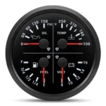 110mm 2 Gauge Set GPS Speedometer Tachometer 0-120MPH & 4in 1 Gauge with Senders - Image 4