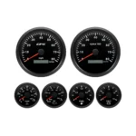 6 Gauge Set 110MM GPS Speedometer 80MPH Tacho 8000RPM & 52MM Fuel/Temp/Oil/Volt