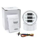 2'' 52mm Boat Digital BLUE LED Oil Pressure Water Temp Volt Gauge 3 in 1 Gauge - Image 6