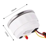 52mm White LED Black Faceplate 316 Stainless Steel Rim Stepper Motor Movement Fuel Level Gauge for Automobile Generator - Image 4
