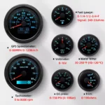 7 Gauge Set 85mm Boat GPS Speedometer 0-80MPH/0-120KM/H&Tachometer with Sensor - Image 6