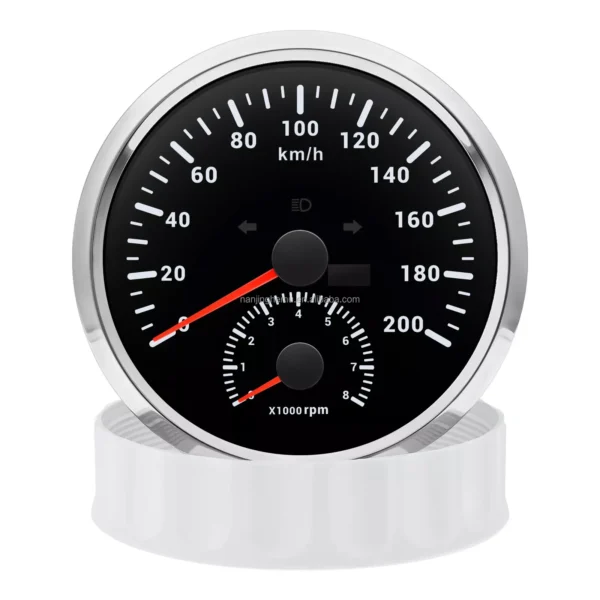 GPS Speedometer 200km/h for Car Motorcycle ATV UTV Total Mileage Adjustable 85mm 12V 24V