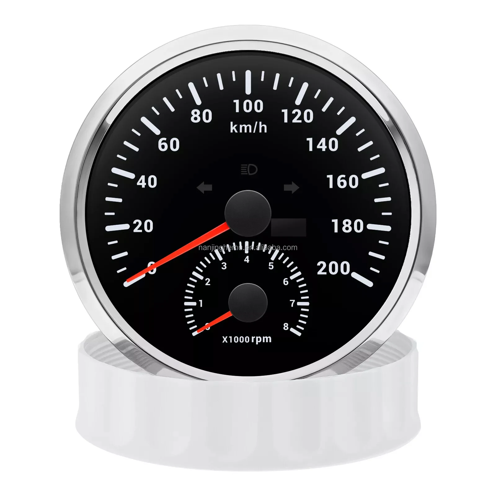 H1481a2bad98443519a65c2f71ac41ddcT.webp GPS Speedometer 200km/h for Car Motorcycle ATV UTV Total Mileage Adjustable 85mm 12V 24V - Image 1