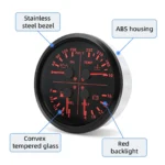 110mm 4 in 1 Gauge Fuel Level Water Temp ?H Oil Pressure PSI Voltmeter for Boat High Quality - Image 4