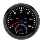 110mm Boat GPS Speedometer 120MPH Tachometer 8000RPM Black & 52mm Fuel Level Oil Pressure Water Temp Volt Gauge - Image 2