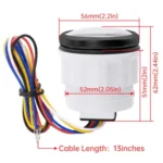 4 Gauge Set 52mm Black Fuel Level Water Temp Oil Pressure Voltmeter for Car Boat - Image 6