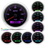 7 Gauge Set with Sensor 85mm GPS Speedometer 120MPH & Tachometer 6000RPM Fuel Level Oil Pressure Water Temp Trim Volt - Image 3