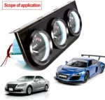 2inch 52mm Triple Gauge Kit Volt Water Temp Oil Press Gauge With Sensor 3 in 1 Car Meter Kit - Image 6