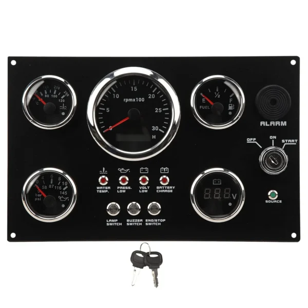Custom 24V Engine Instruments Panel Boat Dashboard