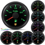 High Quality 52mm Boat Fuel Level Gauge 240-33/0-90/0-190ohm/10-180/240-30ohm 7 Colors LED - Image 2