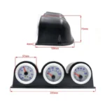 Auto Car Oil Pressure Water Temperature Gauge With Boost Indicator 3 in 1 - Image 3
