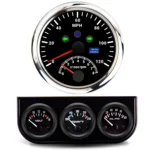 52MM 3 in 1 Voltmeter Oil Temp Gauge Oil Pressure Gauge Kit Triple Gauge Kit and 85mm GPS Speedometer With Tachometer
