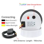 85MM Waterproof Black GPS Speedometer 30 MPH Odometer Gauge for Boat Car Marine Truck - Image 6
