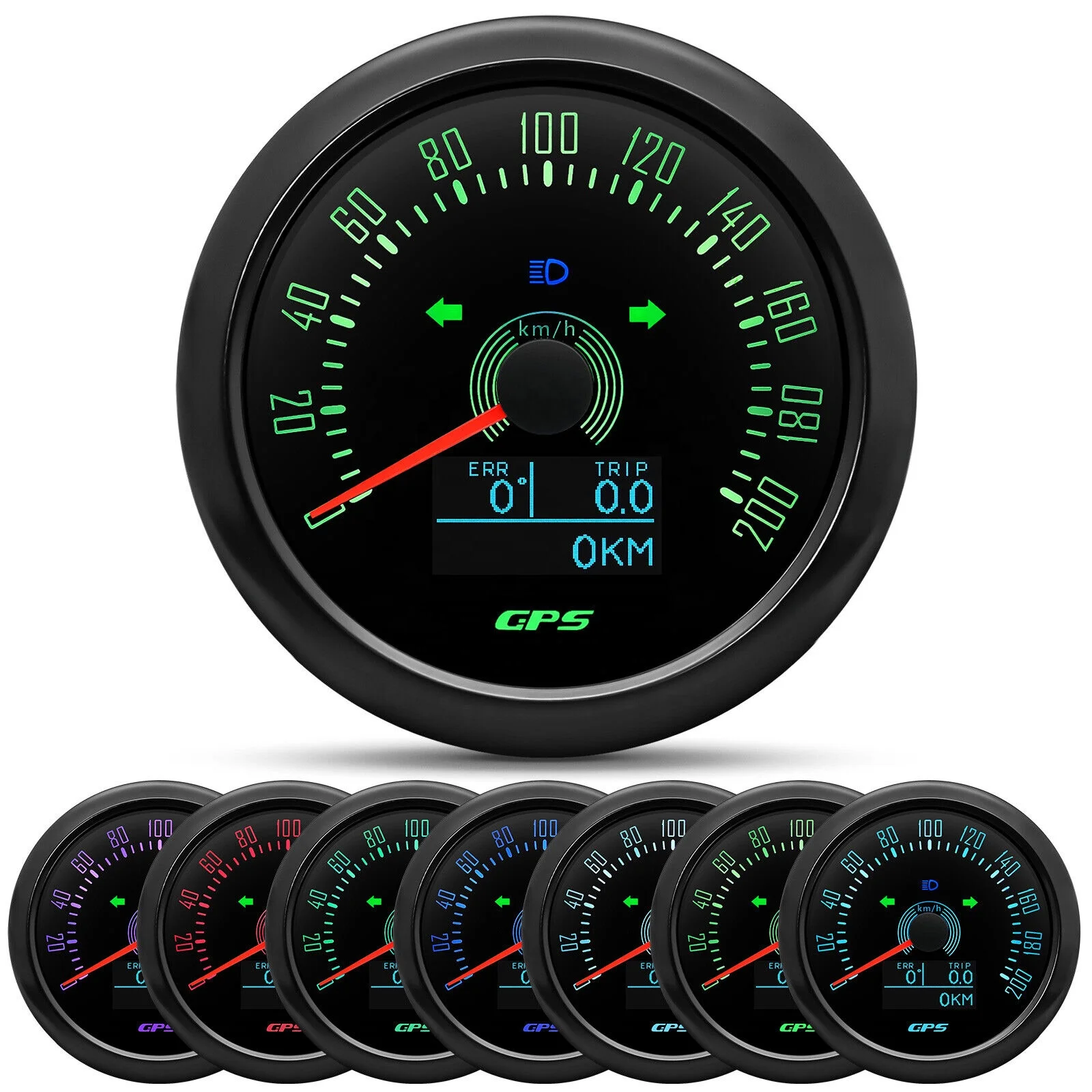 H19fe8830fae646359b30b13fc8e402aeh.webp 85MM GPS Speedometer Odometer Gauge 0-200km/h Waterproof for Boat Car Truck - Image 1