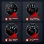 6 Gauge Set 85mm GPS Speedometer 80MPH Tachometer 8000RPM/52mm Fuel Level Water Temp Oil Pressure Volt Meter Gauge - Image 3