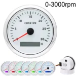 110mm Tachometer 0-3000RPM LCD HourMeter Waterproof Car Marine Boat Gas Diesel - Image 2