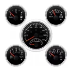 5 Gauge Set 85mm GPS Speedometer 160MPH With Tachometer 52mm Fuel Level Water Temp Oil Pressure Volt