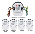 5 Gauge Set 85mm GPS Speedometer 120km/h With Tacho&Fuel/Oil/Temp/Volt for Boat - Image 5