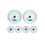 52mm Faceplate White MPH Fuel Oil Pressure Volt Water Temperature Gauge 85mm RPM Gauge Speedometer in Classic Gauge Series