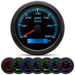 6 Gauge Set 85mm GPS Speedometer 0-120MPH Tachometer Fuel Level Gauge for Boat - Image 3