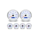 6 Gauge Set 110mm GPS Speedometer 120MPH Tacho 8000RPM & 52mm Fuel/Temp/Oil/Volt
